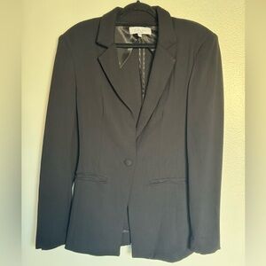 L'Academie Slim Fitted Black Blazer